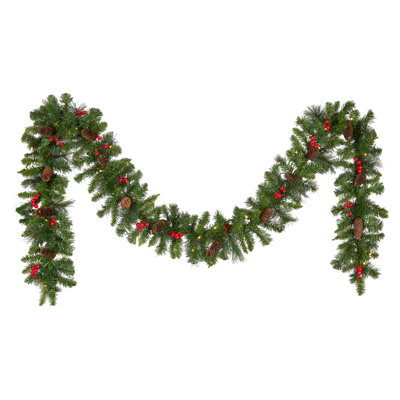 National Tree Company Crestwood 10" Pre-Lit Garland