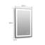 Miroir de salle de bain à DEL avec antibuée, façade à intensité variable, rétroéclairage, cadre en aluminium antirouille, verre HD-1079837204
