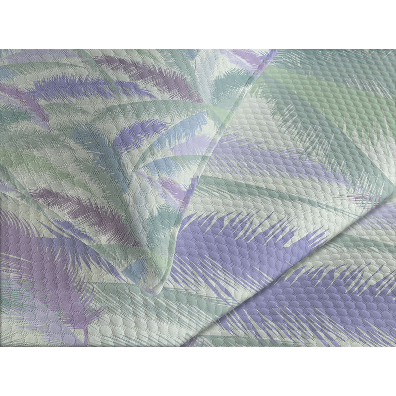 King Size White Quilted Bedspread Set with Pillow Shams