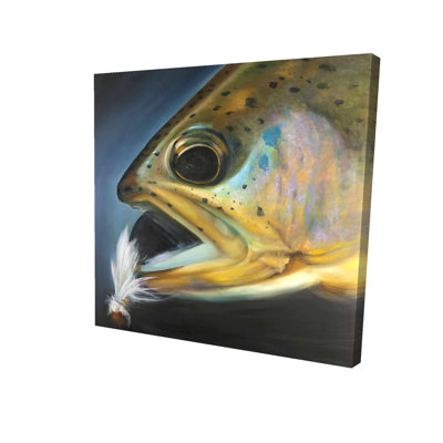 " Golden Trout With Fly Fishing Flie "