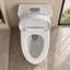 Toilette allongée une pièce à double chasse 1,1 / 1,6 GPF avec siège confortable de 17,13 po de hauteur, surface vitrée en céramique (siège à fermeture en douceur incluse), blanc brillant-88272606