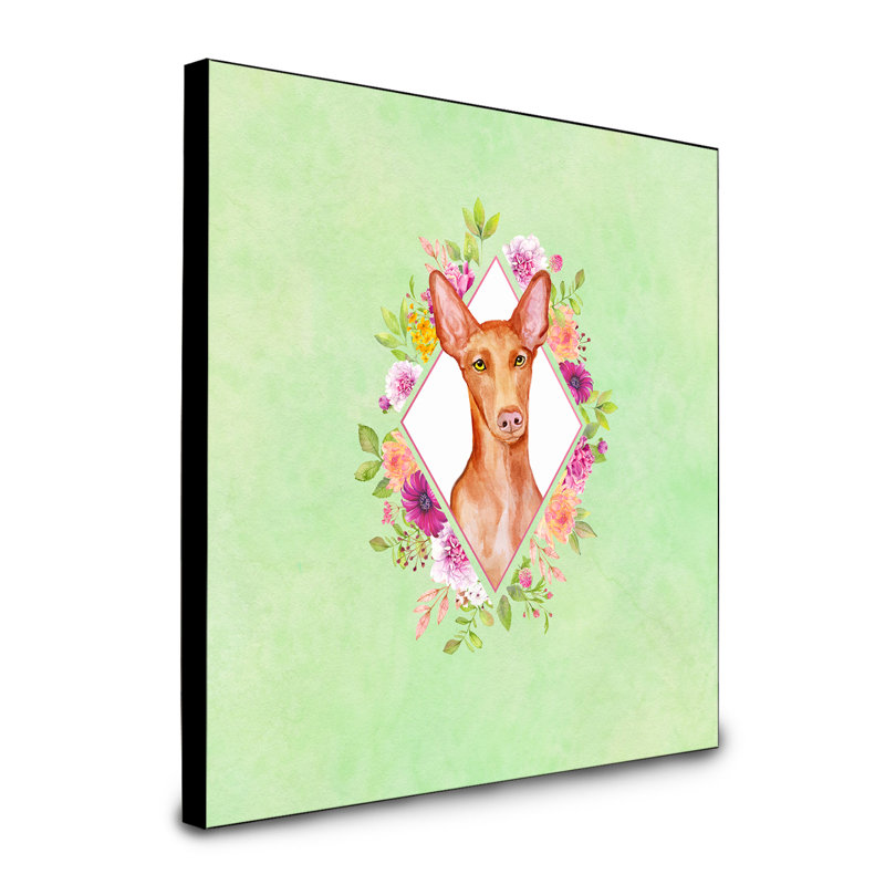 Panneau mural Dollman Flowers, Vert, Chien du pharaon