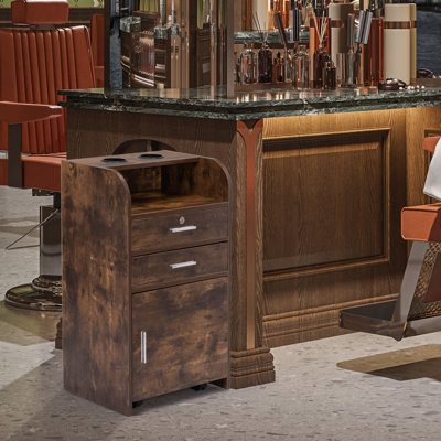 Pathard 2 Drawer Storage Drawer with Locking Wheels