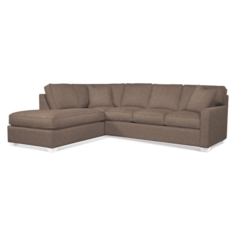 Ellora Upholstered Chaise L-Sectional, Frost White, Left Hand Facing, Elite Ash; 0321-83