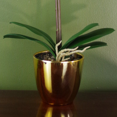 Plastic, Silk Artificial Arrangement in Pot