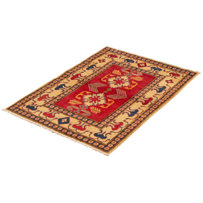Tapis rouge Gazni noué à la main 3 pi 9 po x 5 pi 0 po
