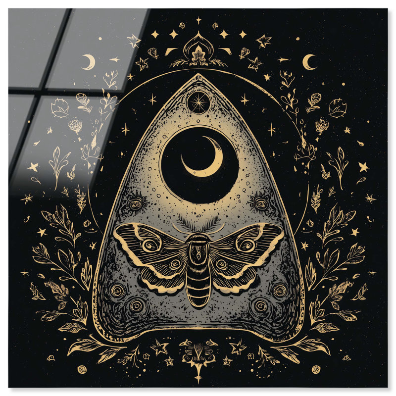 «Ouija Moth Planchette», reproduction d'art acrylique à imprimé acrylique par Art Remedy, 20"H x 20"W