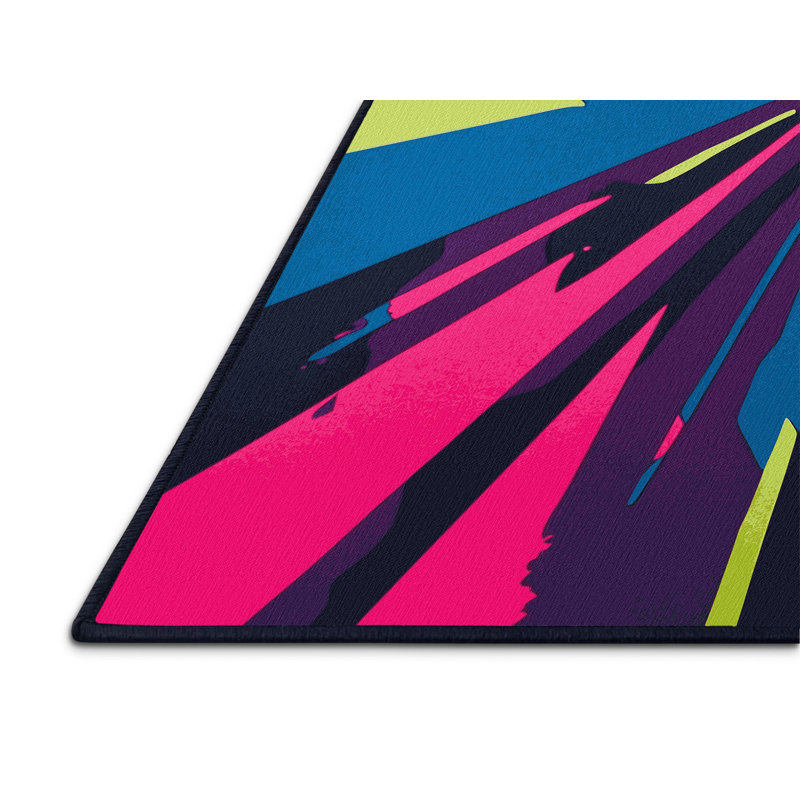 Neon Inferno Rug, Rectangle 2' x 3'