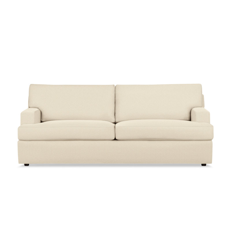 Canapé rembourré Cleo, Tissu performance bouclé Davis Pearl