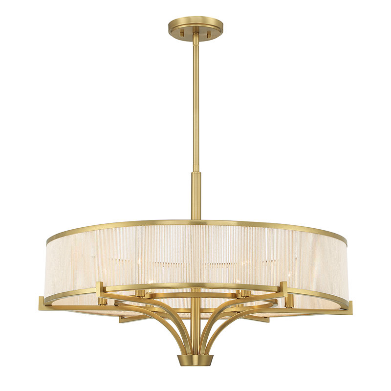  Wynwood 5-Light Chandelier in Warm Brass, 5 Lights, 17.5" H x 24" W x 24" D