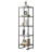 5-tier Glass Bookshelf, Tempered Glass Display Shelf, Modern Open Shelf Bookshelf, Slim Shelving Unit Bookcase For Living Room, Home Office, Bedroom-1693483677-1681595701