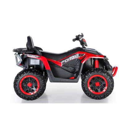 Kids ATV 4 Wheeler, 24V 4WD Electric ATV Ride On Toy for Big Kid w/ 2-Seater, 4x200W Motor, 6Mph Max Speed - Red