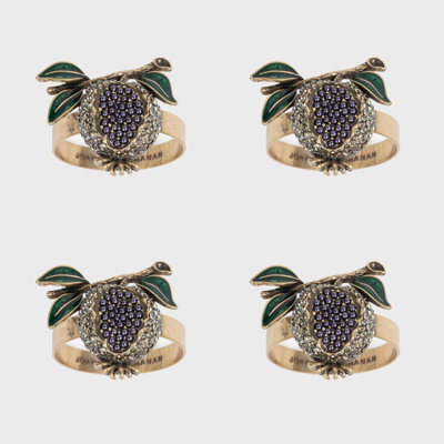 Pomegranate Skinny Napkin Rings