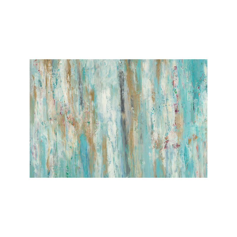 Stream Of Teal by Blakely Bering - Painting on Canvas, 101.6 cm H x 66.04 cm W x 1.91 cm D, No Frame