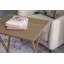 Hadley Four-Pack Acacia Tray Table Set with Stand