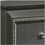 Metallic Grey Nightstand with 2 Drawers