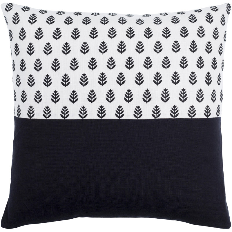 Coussin décoratif en coton, Polyester/ Bourre en polyester, Blanc, 22 po x 22 po