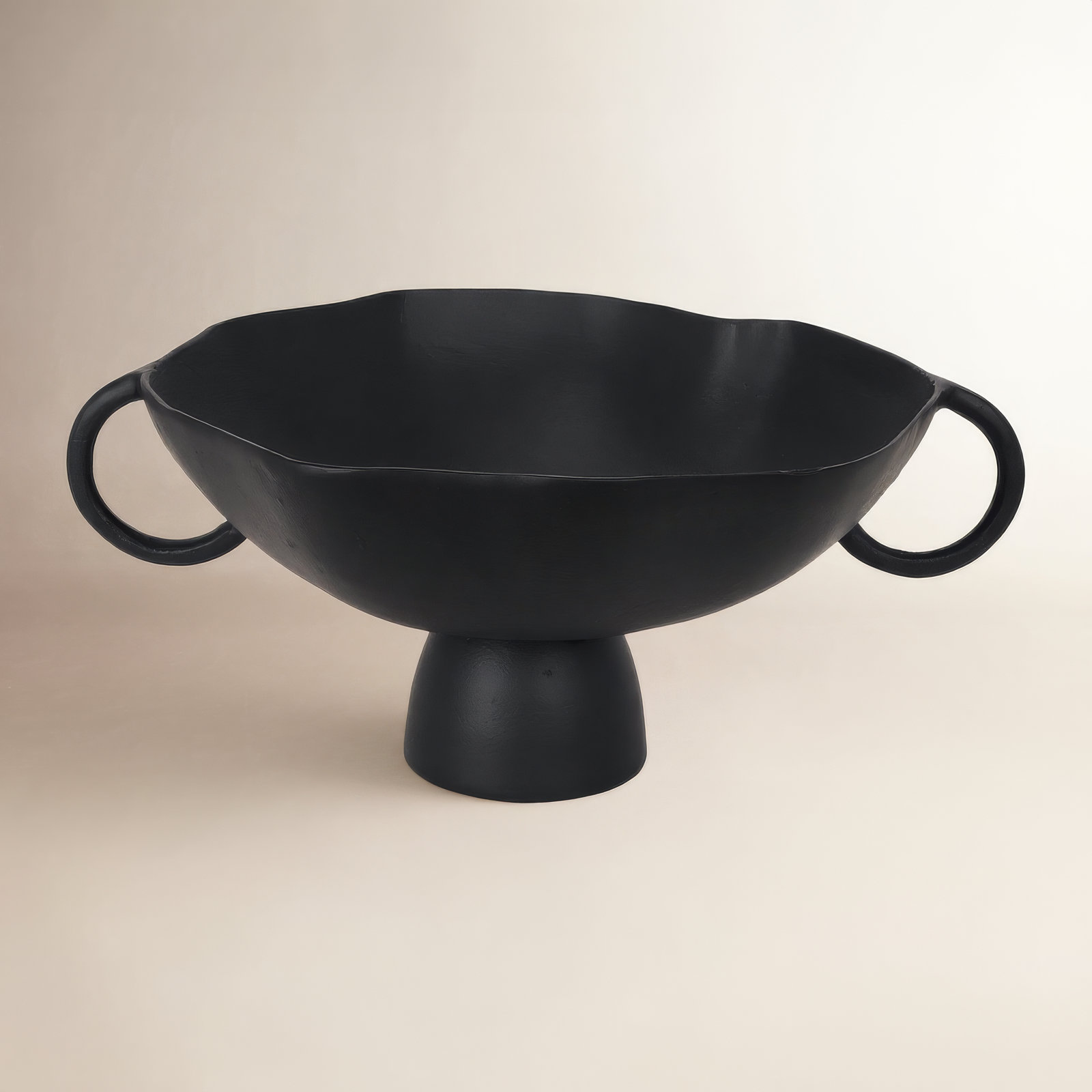 Sabine Aluminum Decorative Bowl 1, Black, 8.25" H x 19.69" W x 15.75" D