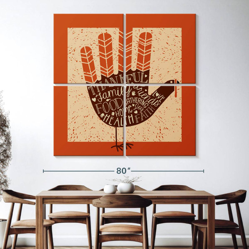 Lelend Thanksgiving Hand Turkey, 74" H x 74" W