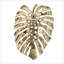 Élégante décoration murale feuille d'or Monstera, polyvalente et moderne pour la maison et la table, 18,9 x 13,4 x 1,4 pouces