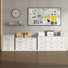Altona 157'' W Elegant Combination Filing File Storage Cabinet With Drawers Of Different Sizes