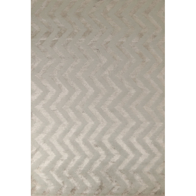 Tapis népalais moderne à chevrons 6 x 9