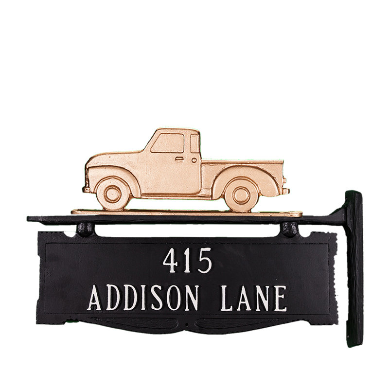 2-Line Address Post, Yes, Gold Bronze