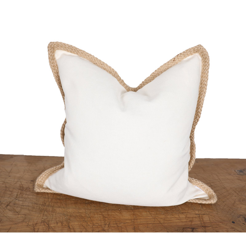 Coussin décoratif plumes, Blanc cassé
