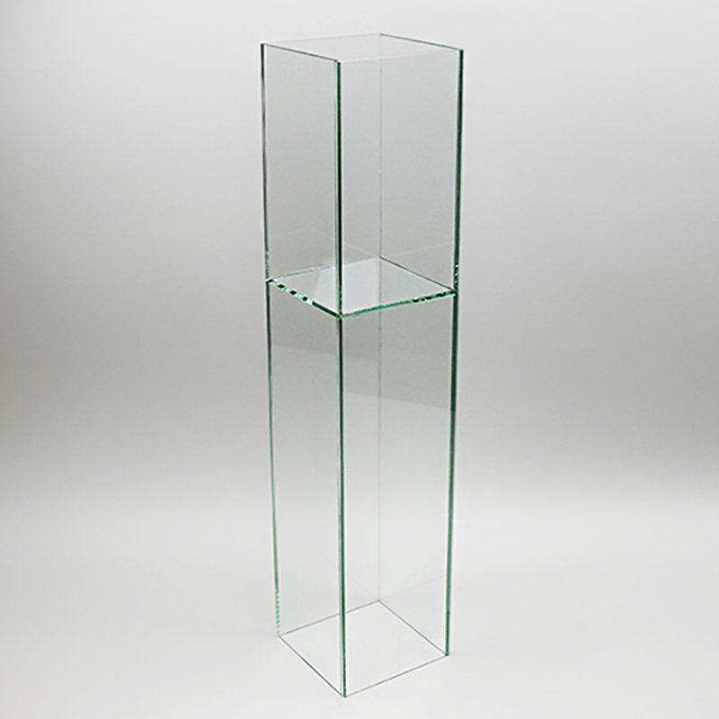 Handmade Glass Floor Vase, 32" H x 6" W x 6" D
