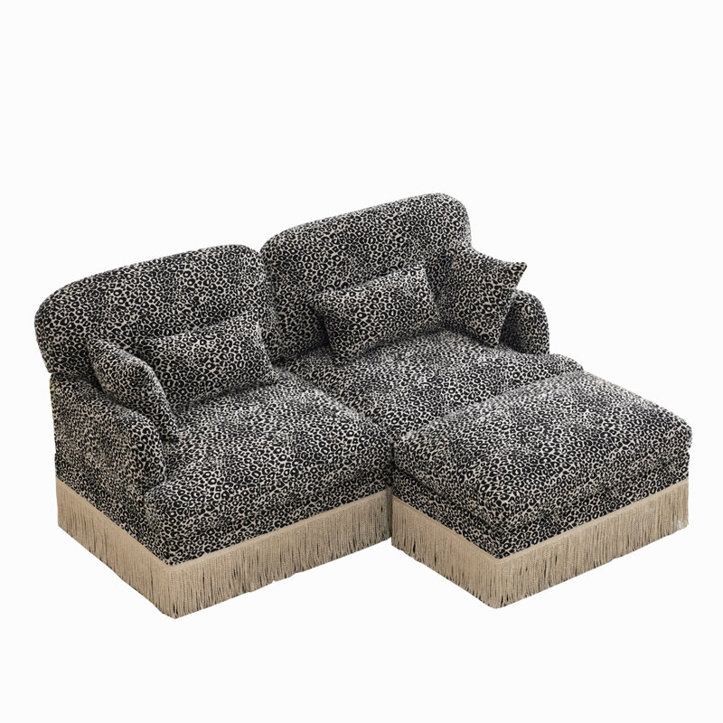 Canapé Comfy Chenille Leopard, Chenille kaki