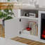 M.C.Haus TV Stand with 18" Electric Fireplace - Remote Control, Adjustable Flame & Storage-1929201216