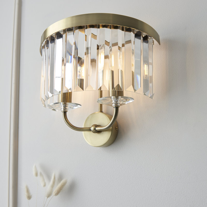 Bothell Abishai 2lt Wall Light, Brass