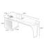 Bureau de direction blanc en demi-cercle en fritté avec tiroirs blanc-172536327