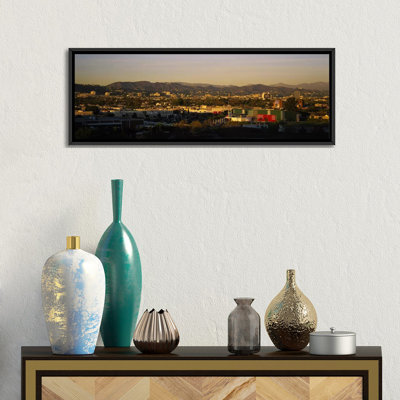 " San Gabriel Mountains, Hollywood Hills And LA, California "
