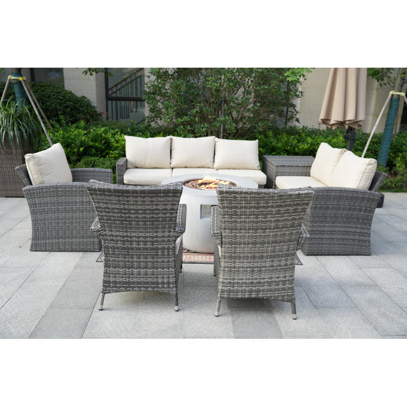 8 - Person Patio Conversation Set with Cushions