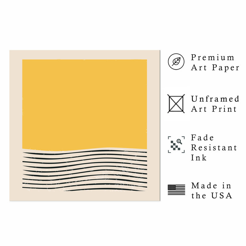«Abstract Abstract IV», reproduction d'art moderne sans cadre Mid-Century, H 16 po x l 16 po
