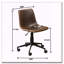 Chaise de bureau pivotante en similicuir 360 avec vérin à gaz-1078670642
