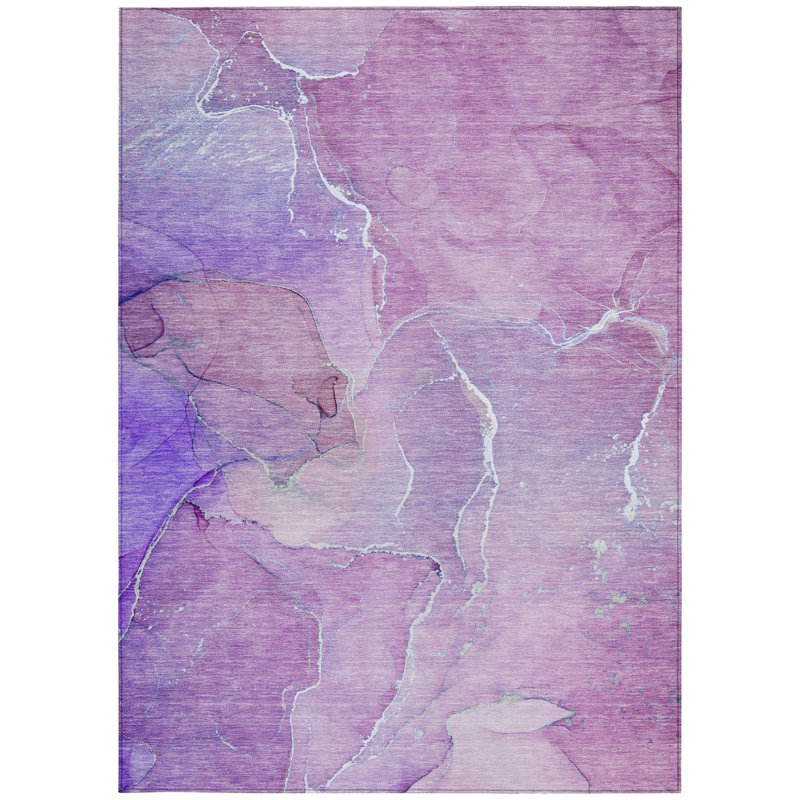 Tapis extérieur lavable et antidérapant 8 pi x 10 pi mauve