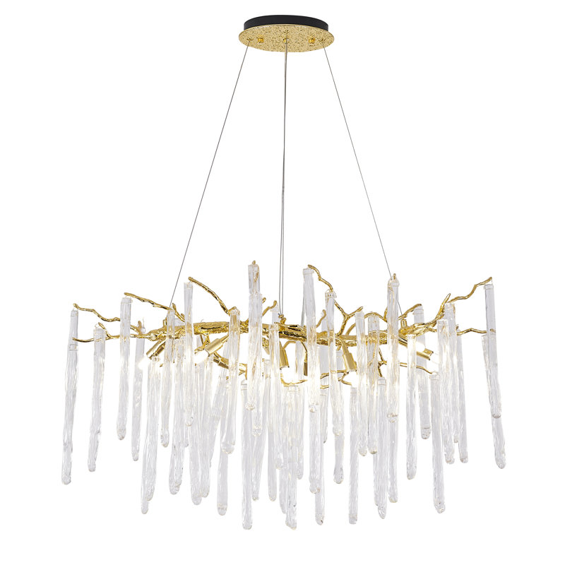 12 - Light Dimmable Geometric Chandelier