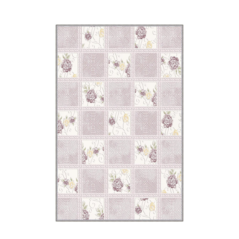 Luxurious Woven Area Rug, 5.9 x 9.2 ft, 100% Polyester, Antibacterial | Non-Slip PVC Felt Dot Underside, 0.3 in Pile Height | Machine Washable, 3D Digital Print, Perfect for Living Room & Bedroom Décor