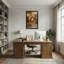 Plantes et fleurs, guitare sur chaise avec plantes et livres-1472662534