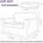 Polyester Box Cushion Loveseat Slipcover