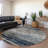 Shafira Blue Washable Indoor-Outdoor Rug - -917930199
