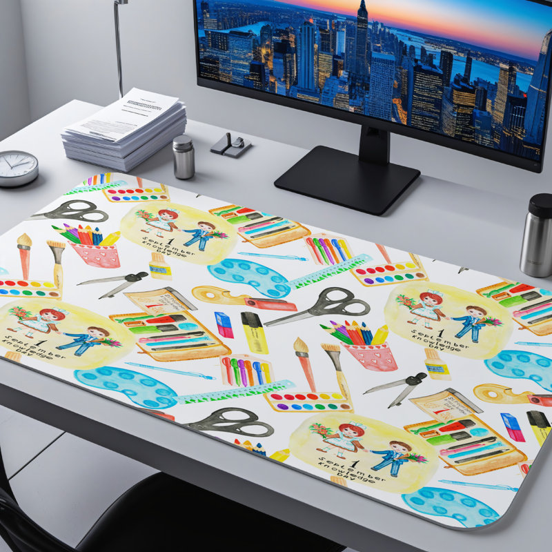 Polyester Desk Pad, 31.5x15.5