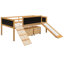 Lit mezzanine simple - pin massif, aire d'escalade, glissade et espace de rangement-1147051582