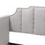 Lit de jour en velours Peridot Dove Grey avec couchette (simple)