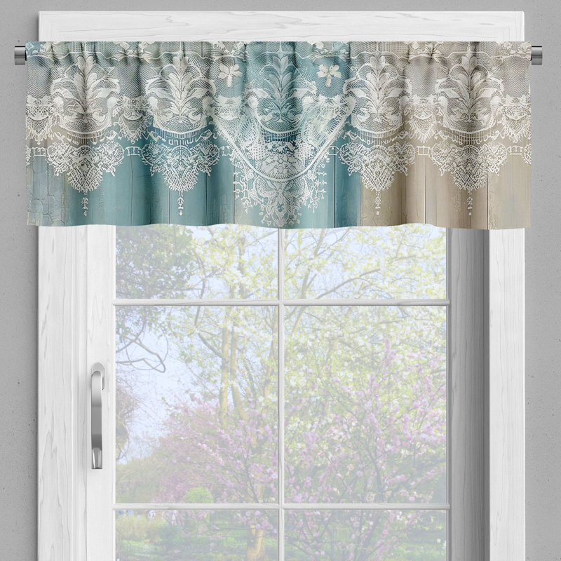 Damask Tailored Window Valance, 42" W x 18" L