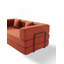 Canapé-lit convertible avec coussin cylindrique et cadre de forme fixe pour des espaces de vie multifonctionnels.-793248487