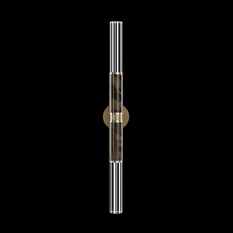 LED Wallchiere, Gold Leaf/Nickel/Charcoal