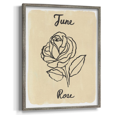 Birth Month VI Framed Print - Solid Wood